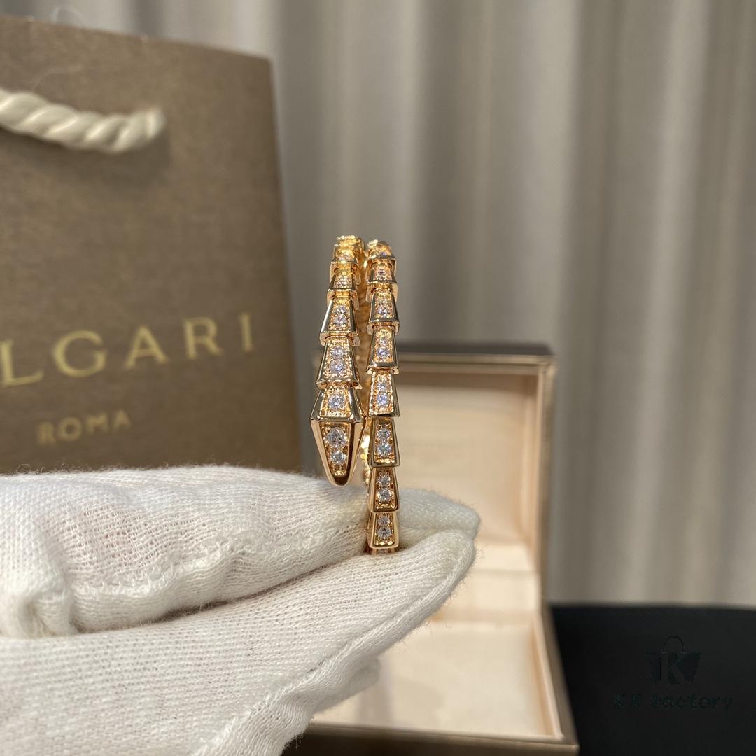 692fc7af99f2d84055c88df5 BVLGARI Classic Serpenti Bracelet - Luxury Spring Design with Premium V-Gold and Imported Diamonds