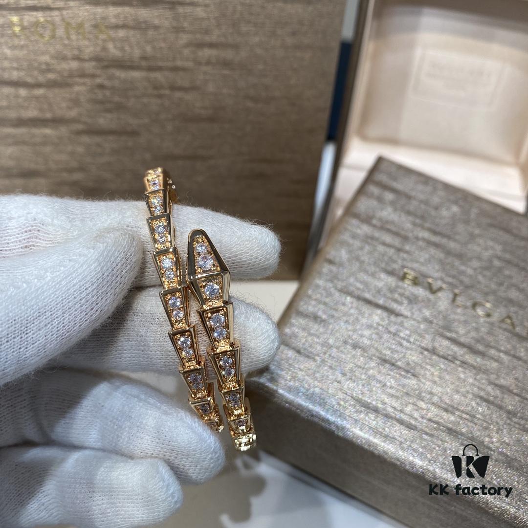 692fc7b199f2d84055c88df7 BVLGARI Classic Serpenti Bracelet - Luxury Spring Design with Premium V-Gold and Imported Diamonds
