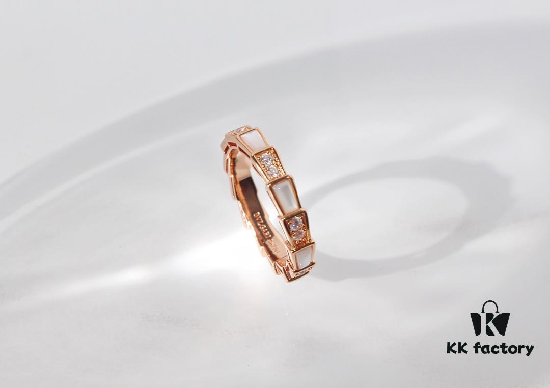692fc7c899f2d84055c88e11 Bvlgari Serpenti Ring with White Mother-of-Pearl and Diamonds