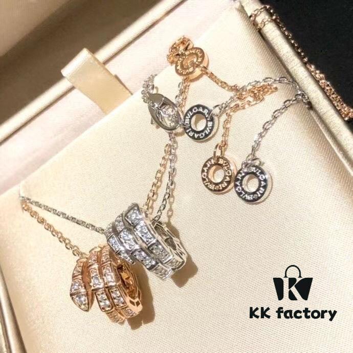 692fc7d399f2d84055c88e28 Bvlgari Serpenti Double Snake Necklace - Premium Craftsmanship, 925 Sterling Silver, Rose Gold & White Gold Plated, Authentic Engraving, High-End Replica