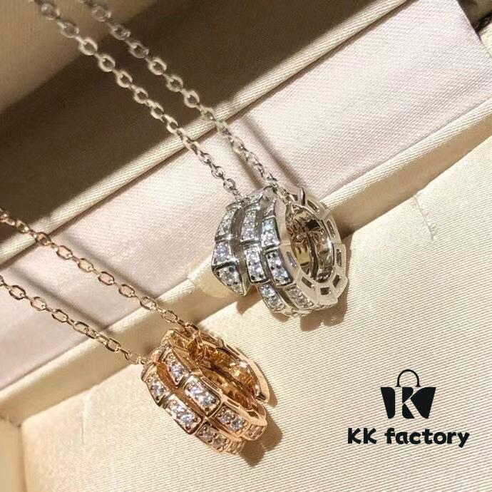 692fc7d499f2d84055c88e29 Bvlgari Serpenti Double Snake Necklace - Premium Craftsmanship, 925 Sterling Silver, Rose Gold & White Gold Plated, Authentic Engraving, High-End Replica