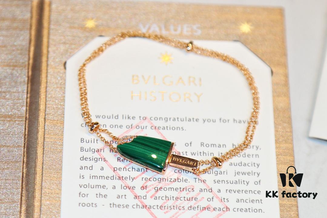 692fc7e199f2d84055c88e43 BVLGARI Bulgari New White Mother-of-Pearl and Malachite Ice-Cream Bracelet