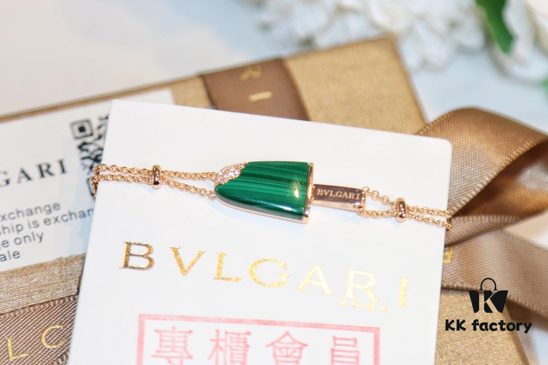 692fc80199f2d84055c88e70 BVLGARI Bulgari New White Mother-of-Pearl and Malachite Ice-Cream Bracelet