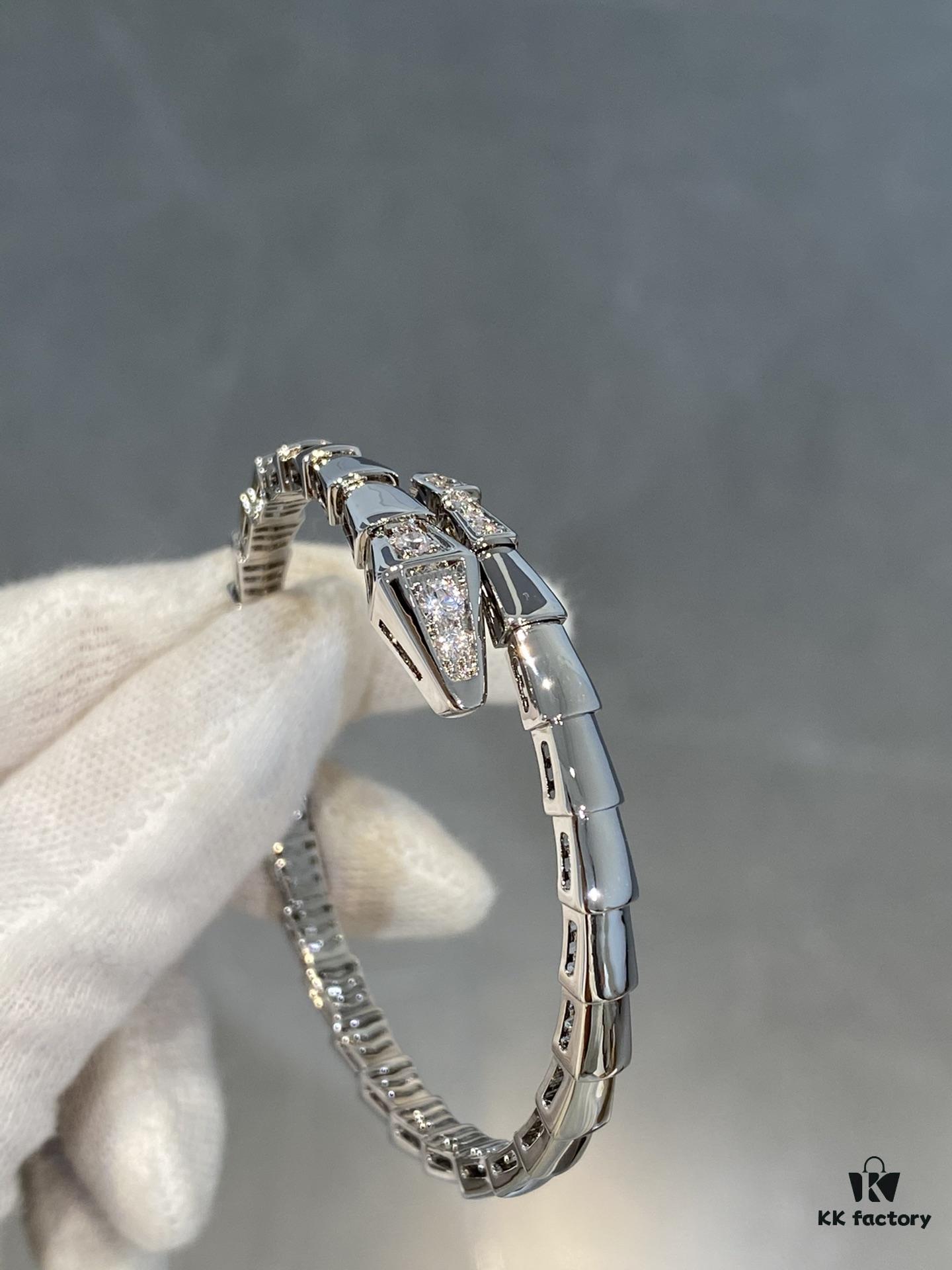 Bvlgari New Arrival Diamond-Set Serpenti Snake Bracelet