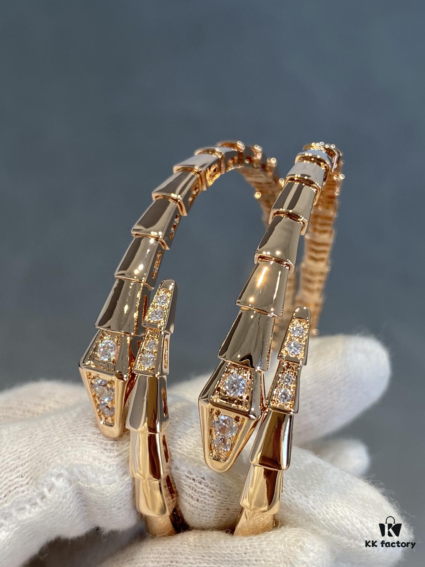 692fc80c99f2d84055c88e81 Bvlgari New Serpenti Snake Bracelet with Diamond-Set Head and Tail