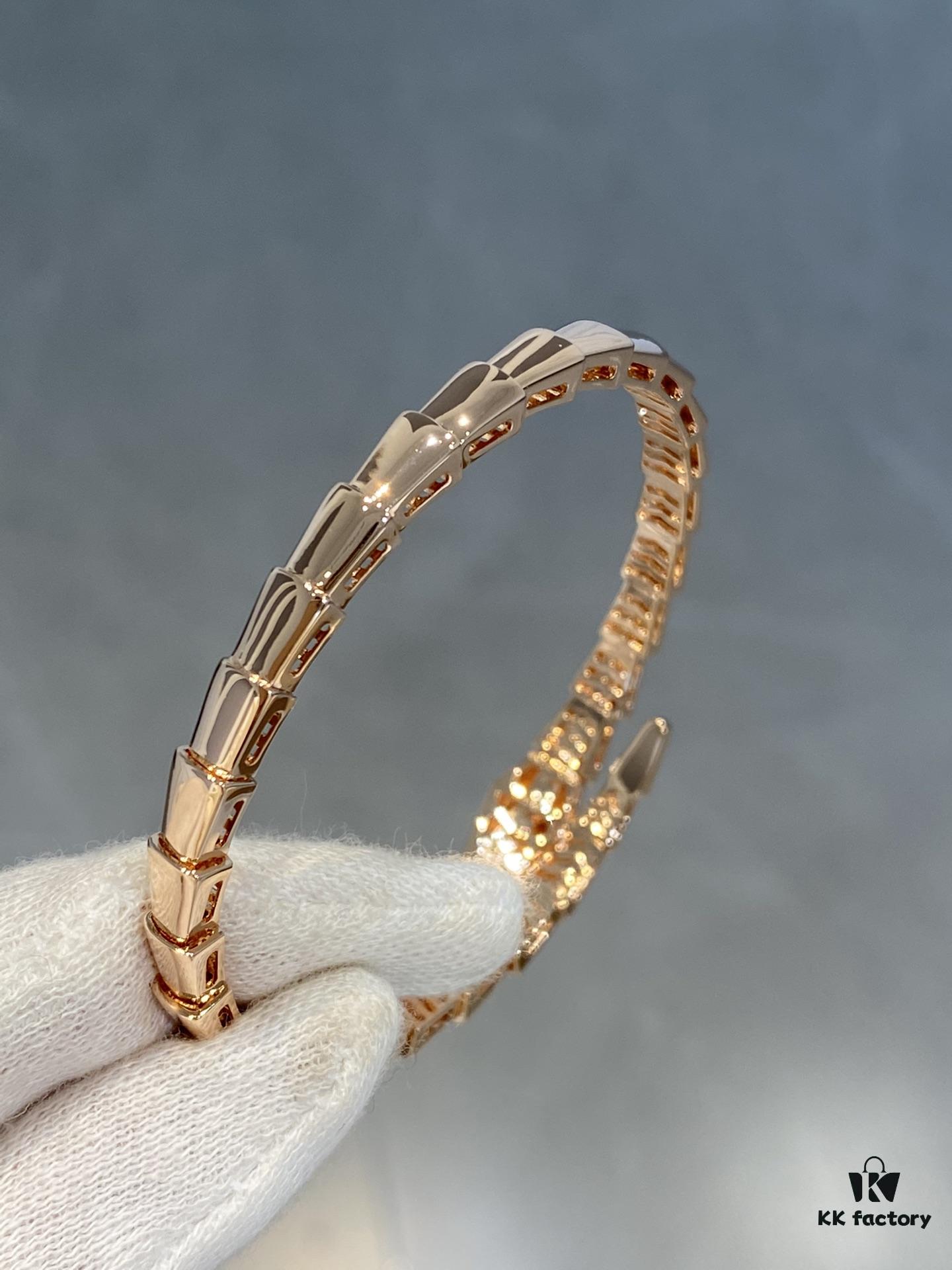 692fc80f99f2d84055c88e84 Bvlgari New Serpenti Snake Bracelet with Diamond-Set Head and Tail