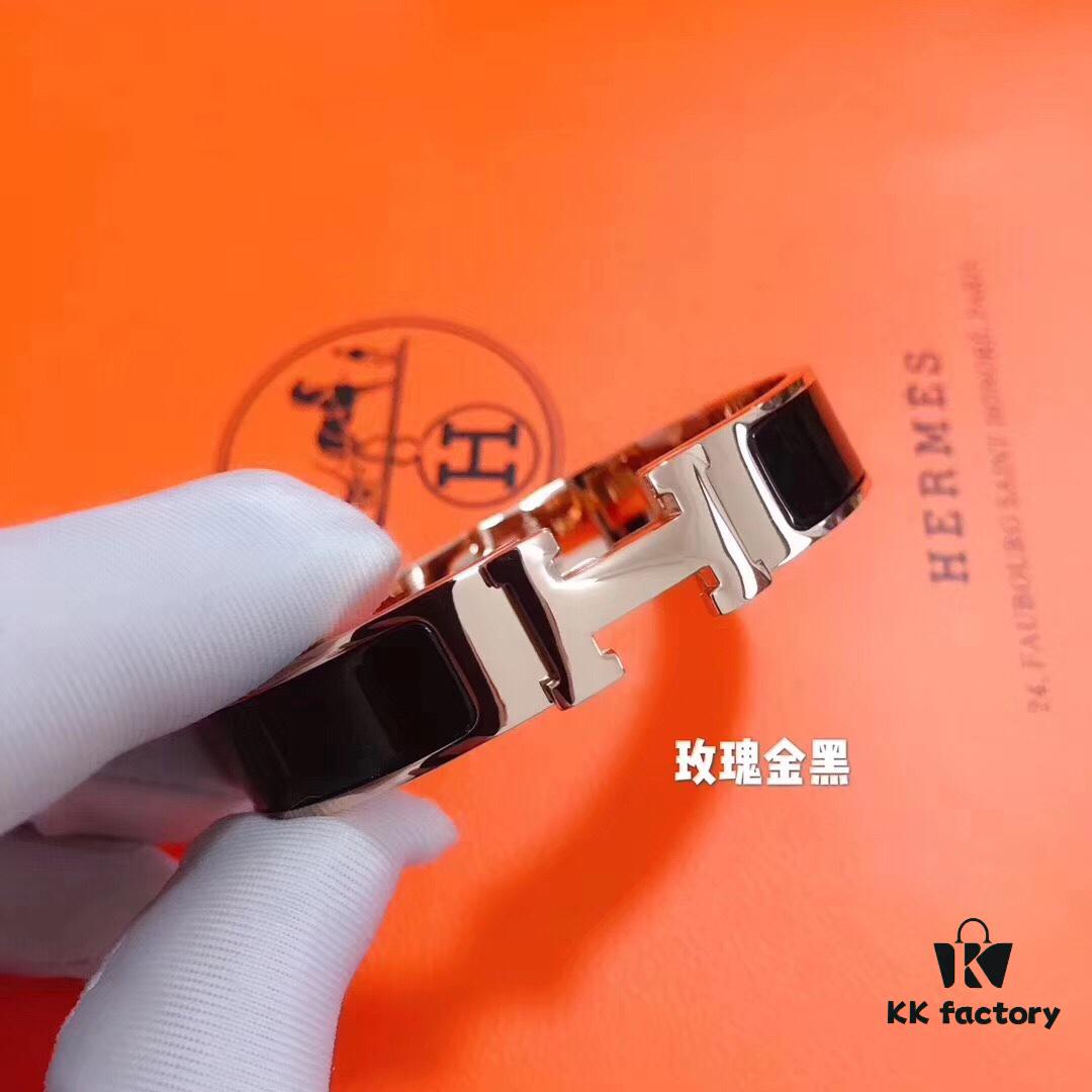 High-Version Original 1:1 HERMES CLIC Enamel H Bracelet