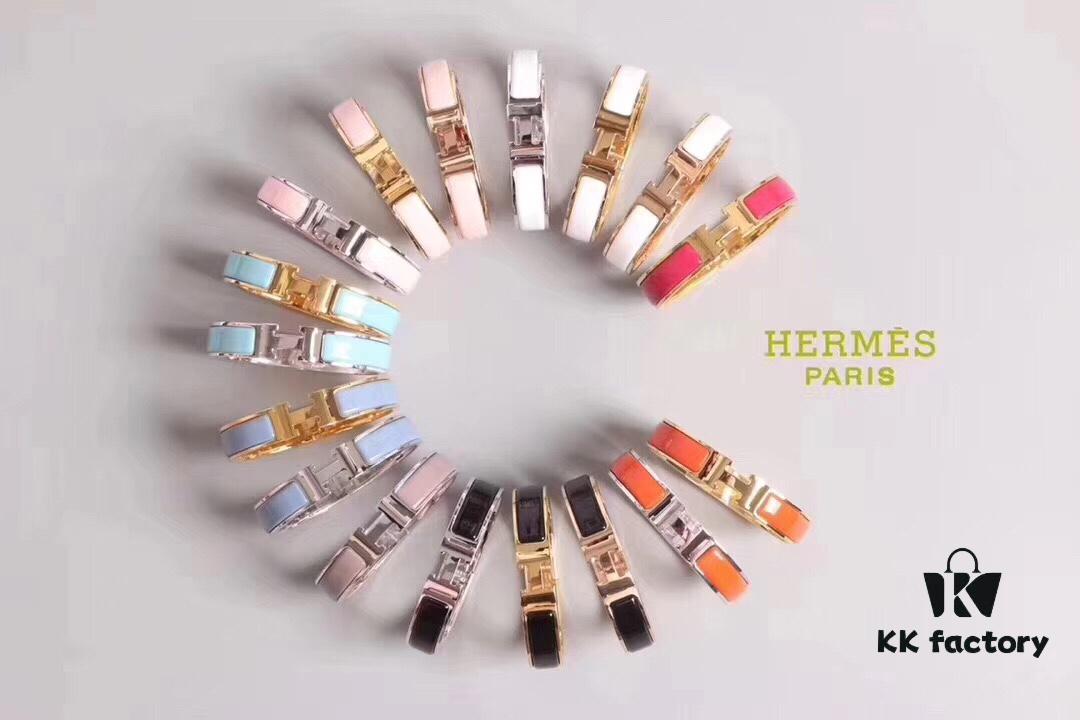 High-Version Original 1:1 HERMES CLIC Enamel H Bracelet