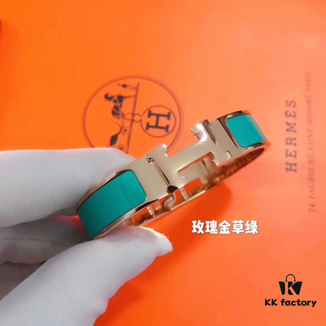 High-Version Original 1:1 HERMES CLIC Enamel H Bracelet