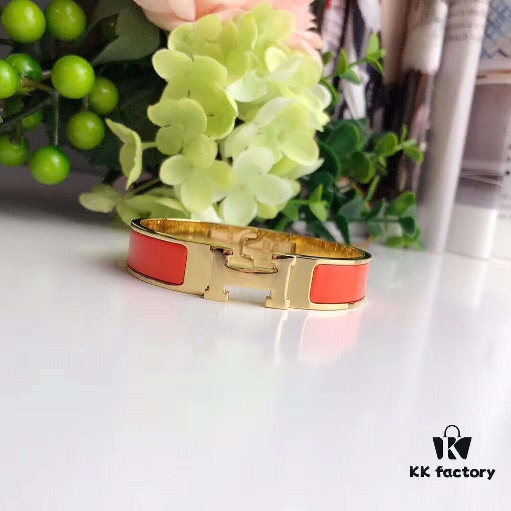 692fc86399f2d84055c88f15 Bestselling Hermès H Cuff Bracelet! One Size Fits Most (17), 5 Colors Available – Must-Have Stylish Accessory, Universally Flattering, Perfect for Any Style, Hand Shape or Wrist Size! Wear Solo or Stacked for Instant Elegance! Red, White, Black, Orange, Light Green – Each Enamel Hue Paired with Rose Gold or Yellow Gold Edging Offers a Luxurious, Eye-Catching Look.