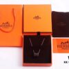 692fc86699f2d84055c88f19 Hermès Enamel Curved H Necklace 2017 Version with Chain Design – Gold, Rose Gold, and White Gold Options