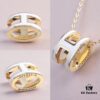 692fc86999f2d84055c88f20 Hermès Enamel Curved H Necklace 2017 Version with Chain Design – Gold, Rose Gold, and White Gold Options
