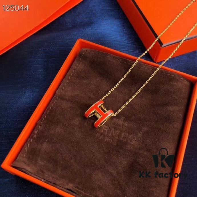 692fc86d99f2d84055c88f27 Hermes Essential Color Enamel Necklace, Curved Design by Paloma Picasso