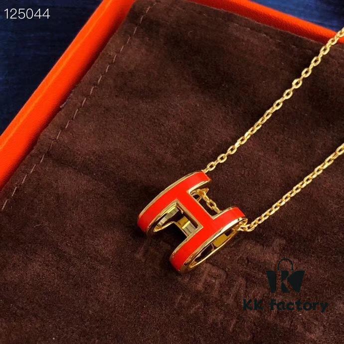 692fc86f99f2d84055c88f2c Hermes Essential Color Enamel Necklace, Curved Design by Paloma Picasso