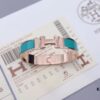 692fc87499f2d84055c88f35 HERMES Enamel H Bracelet - Rose Gold Edge