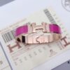 692fc87699f2d84055c88f38 HERMES Enamel H Bracelet - Rose Gold Edge