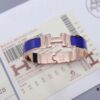 692fc87799f2d84055c88f3b HERMES Enamel H Bracelet - Rose Gold Edge