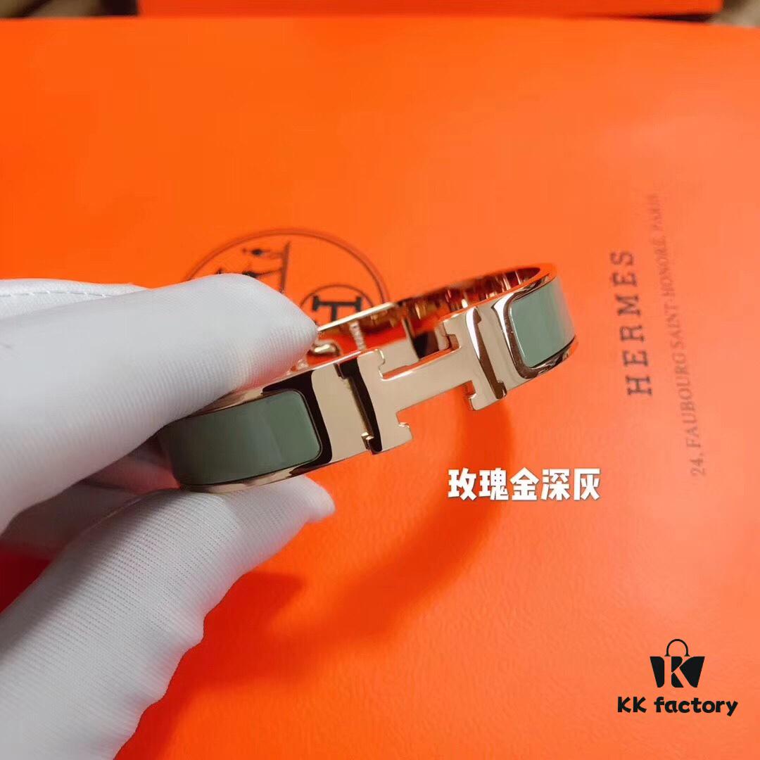 692fc88799f2d84055c88f59 High Version 🎈 1:1 Original HERMES CLIC Enamel H Bracelet