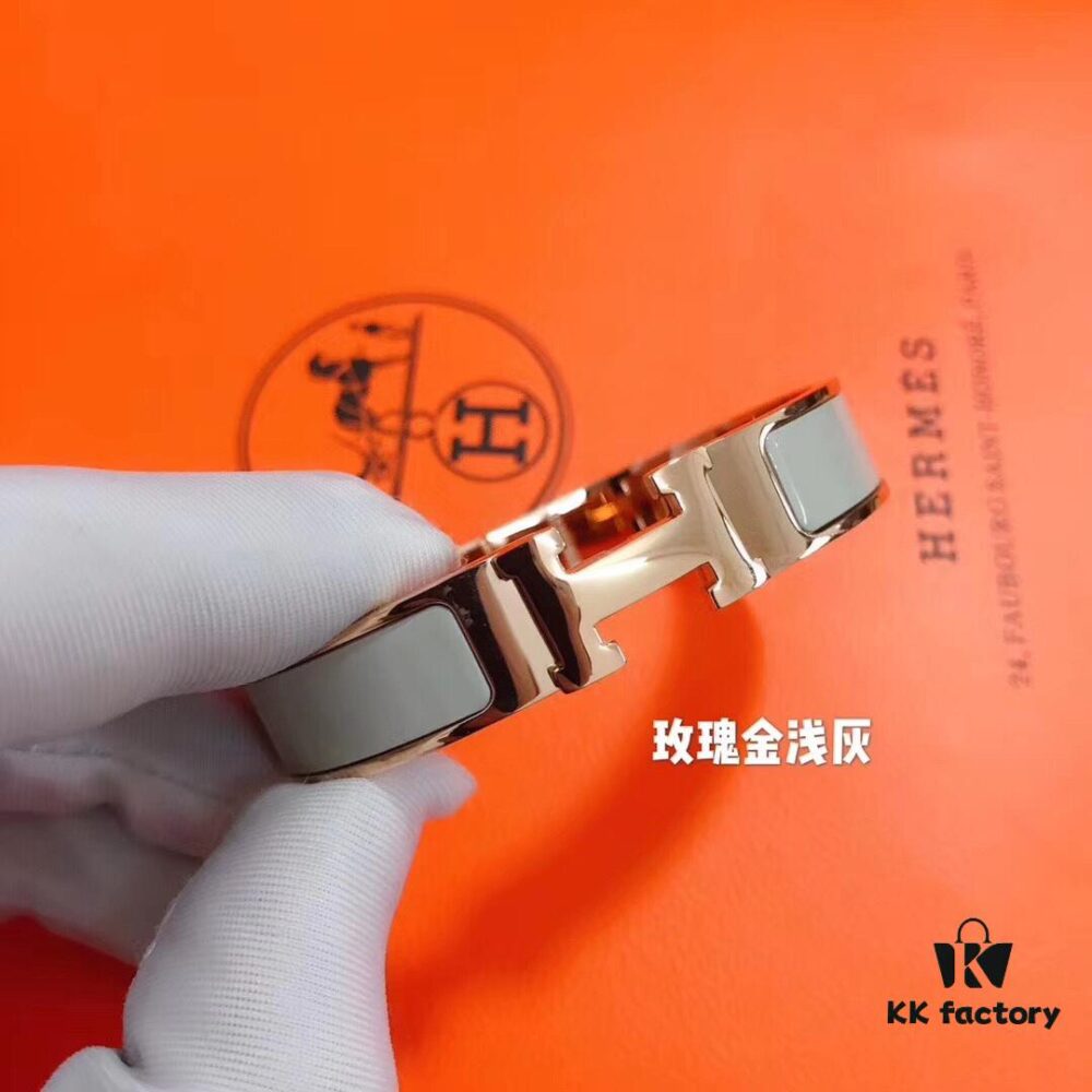 High Version 🎈 1:1 Original HERMES CLIC Enamel H Bracelet