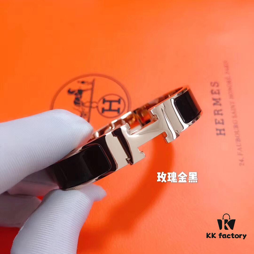 692fc88a99f2d84055c88f5e High Version 🎈 1:1 Original HERMES CLIC Enamel H Bracelet