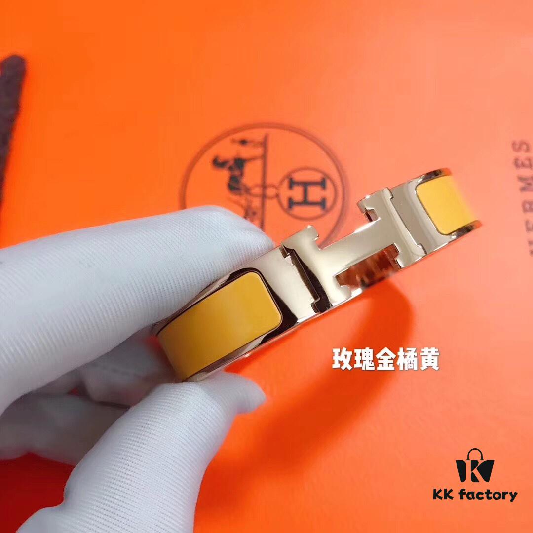 692fc88c99f2d84055c88f63 High Version 🎈 1:1 Original HERMES CLIC Enamel H Bracelet