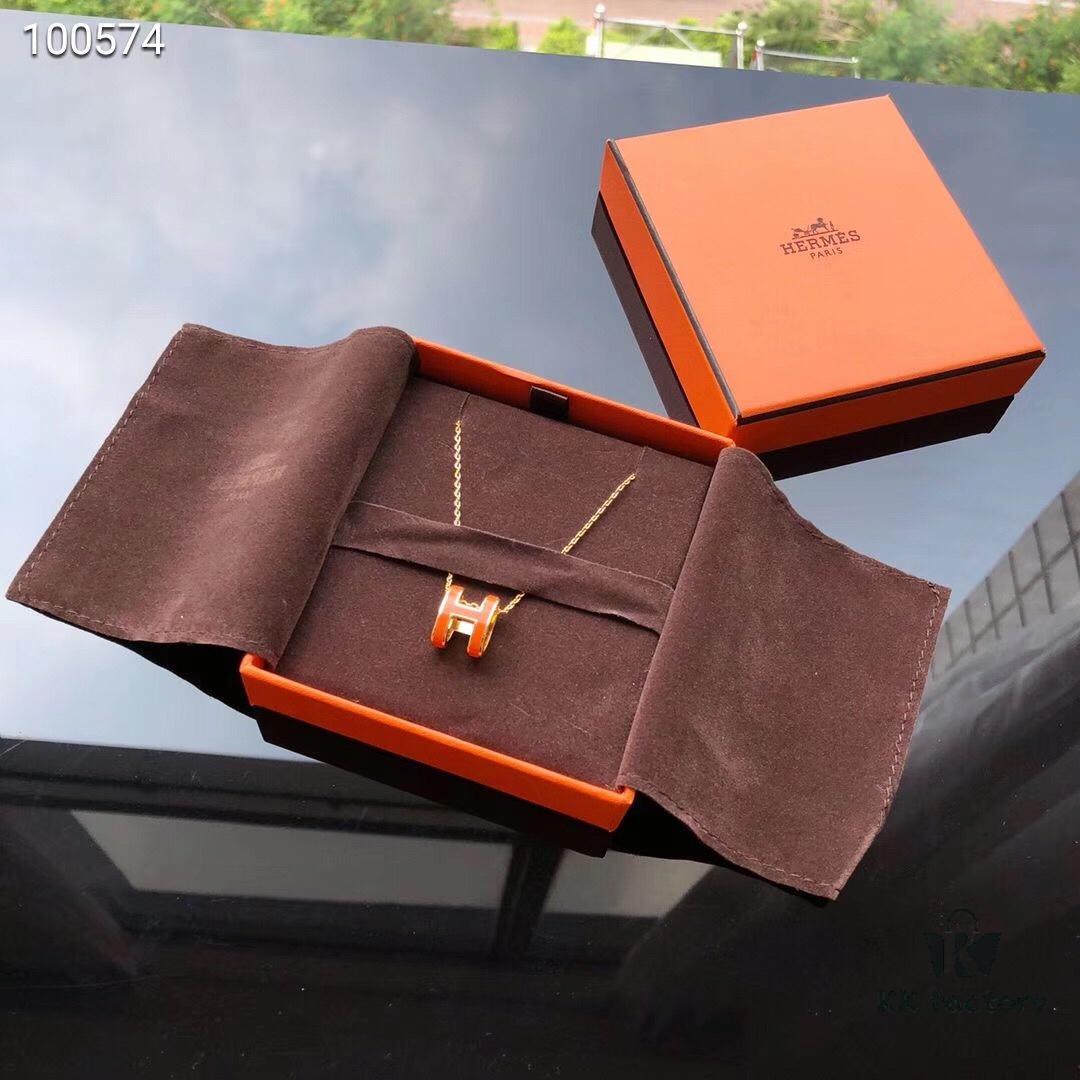 692fc89399f2d84055c88f6d Hermes Essential Color Enamel Necklace, Curved Design by Paloma Picasso