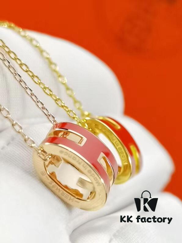 692fc8bb99f2d84055c88fb2 Mini POP Hermès H Enamel Pendant Necklace