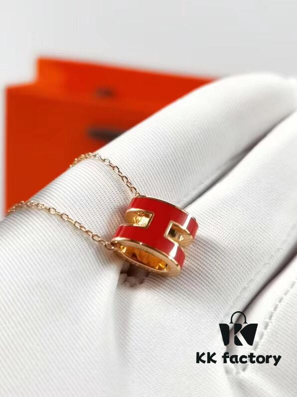 692fc8bb99f2d84055c88fb3 Mini POP Hermès H Enamel Pendant Necklace