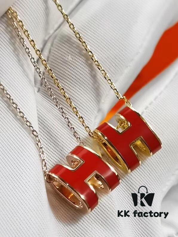 692fc8ca99f2d84055c88fcc Mini POP Hermès H Enamel Pendant Necklace