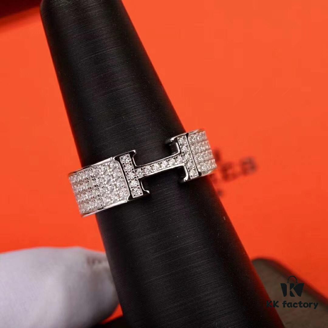 692fc8cb99f2d84055c88fce Hermès Counter Synchronized Popular H Full Diamond Classic Ring | Premium 925 Sterling Silver Custom-Made Diamond-Encrusted Ring | Street Snap Fashion Essential