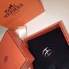 Hermes H I-Beam Ring, High-Quality Original Order, 1:1 Perfect Reproduction in 925 Sterling Silver with Micro-Pave Craftsmanship