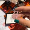 Hermès New Leather Lock Necklace in Rose Gold & White Gold