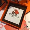 Hermès New Leather Lock Necklace in Rose Gold & White Gold