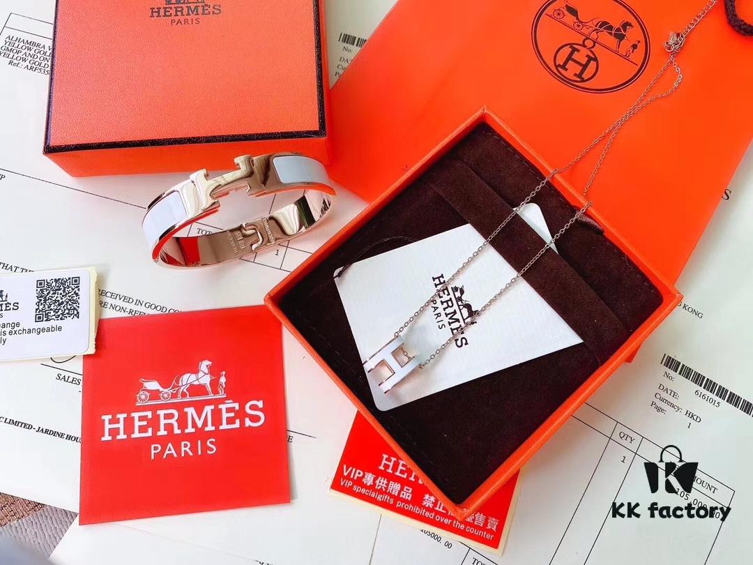 692fc8fa99f2d84055c8902f Hermès Bracelet + H Necklace Set (Two Sets, Original Packaging & Free Shipping)