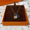 692fc90699f2d84055c89046 Hermès O'Kelly Lock Necklace, Premium Brass with Thick Gold Plating, Adjustable Chain Length, Multiple Colors Available for Versatile Styling