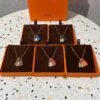 692fc90799f2d84055c89049 Hermès O'Kelly Lock Necklace, Premium Brass with Thick Gold Plating, Adjustable Chain Length, Multiple Colors Available for Versatile Styling