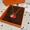 692fc90799f2d84055c8904a Hermès O'Kelly Lock Necklace, Premium Brass with Thick Gold Plating, Adjustable Chain Length, Multiple Colors Available for Versatile Styling