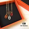 692fc90999f2d84055c8904e Hermes Pig Nose Necklace, High-End Custom Full S925 Silver Plated with Gold