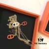 692fc90a99f2d84055c89051 Hermes Pig Nose Necklace, High-End Custom Full S925 Silver Plated with Gold