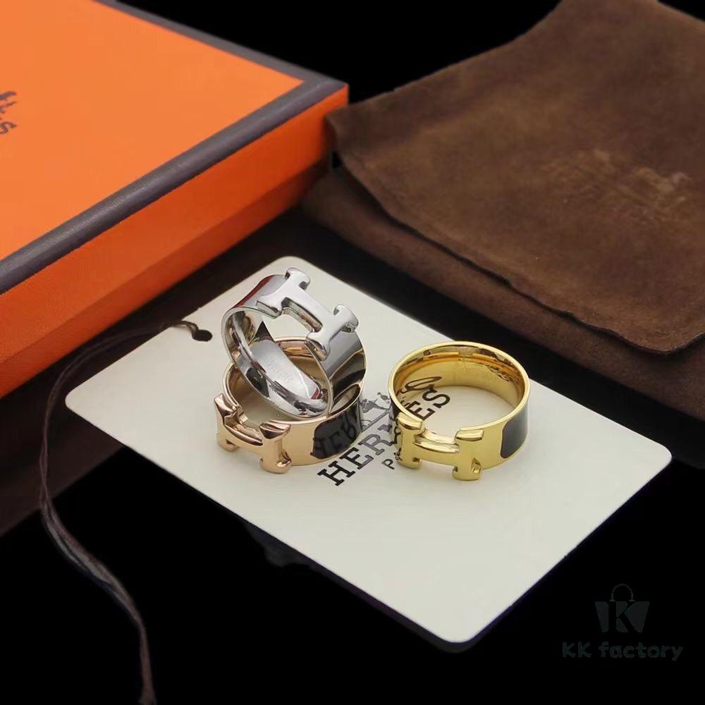 692fc90f99f2d84055c8905f Hermès Classic H-Clasp Enamel Ring 💍 A Beautiful Touch of Color to Your Fingertip All Year Round