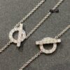 692fc91299f2d84055c89064 Hermes Finesse Series, Small Q, New Silver Color, Y-Necklace and Bracelet