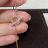 692fc91899f2d84055c89072 Hermes Finesse Rose Gold Diamond Y Necklace and Bracelet, Exquisite Mini Hollow-Out Circle Design with Refined Craftsmanship