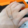692fc91a99f2d84055c89075 Hermes Finesse Rose Gold Diamond Y Necklace and Bracelet, Mini Hollow-out Circle with Bar Design, Exquisite Craftsmanship, CNC Precision Carved, Imported Silicon Titanium Diamonds, Hand-Set Stones, Jewelry-Grade Finish