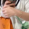 692fc92799f2d84055c89090 New Arrival Hermès Kelly Series Bracelet, Pure Silver with Thick Gold Plating, Standard 18K Rose Gold Tone, Lightweight and Elegant Design, Iconic Kelly Lock Closure, A Must-Have Accessory for Stylish Women