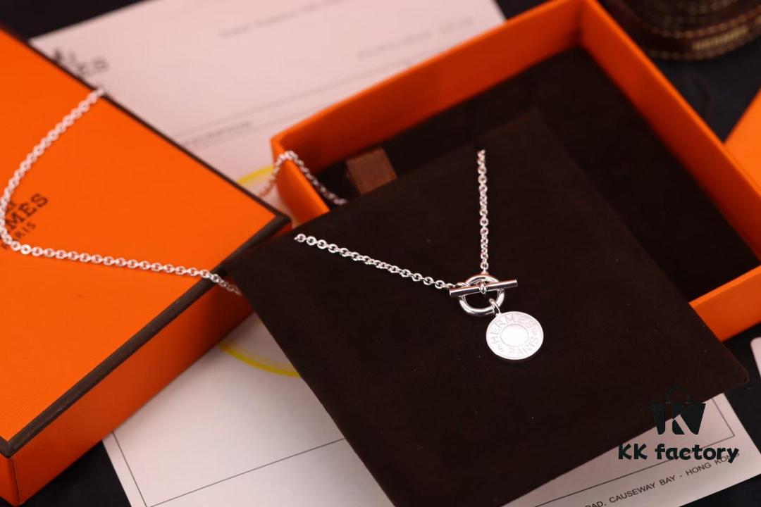 692fc92a99f2d84055c89096 Hermes Disc Pin Buckle Necklace, Hermes Pig Nose Pin Buckle Necklace, Hermes Birkin Bag Pin Buckle Necklace