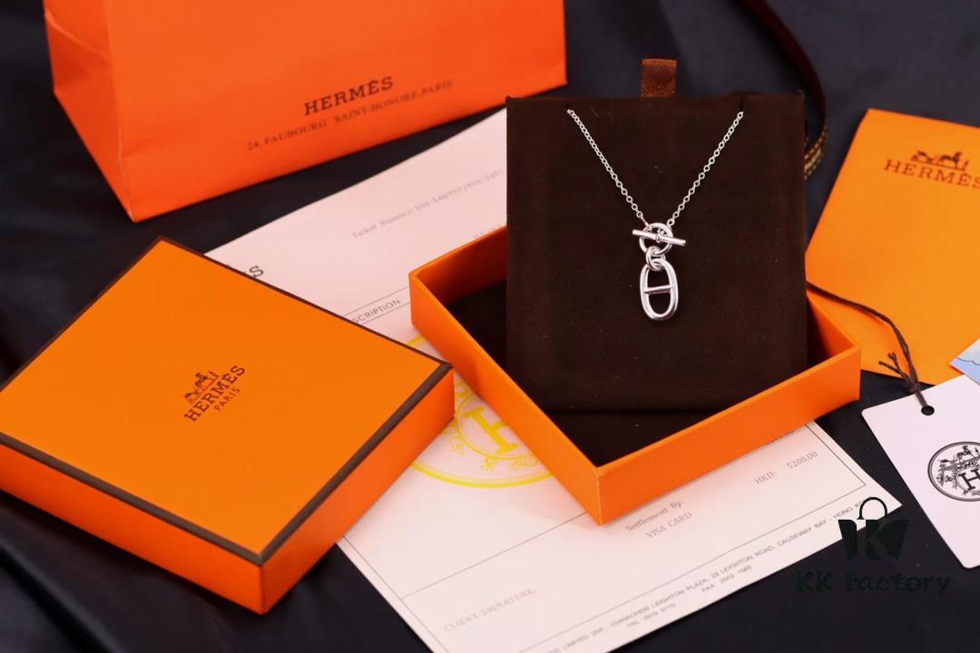 692fc92a99f2d84055c89098 Hermes Disc Pin Buckle Necklace, Hermes Pig Nose Pin Buckle Necklace, Hermes Birkin Bag Pin Buckle Necklace