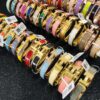 692fc92f99f2d84055c890a3 Hermès High-Replica Enamel 'Clic H' Bracelet in Rose Gold – Complete Set with Stickers, Tags, and Receipts – Classic Couple's Design, Sizes 17 & 19
