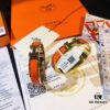 692fc93599f2d84055c890af Hermes High-Replica Enamel H Bangle Bracelet in Rose Gold - Matching Couple's Design, Available in Size 17 and 19