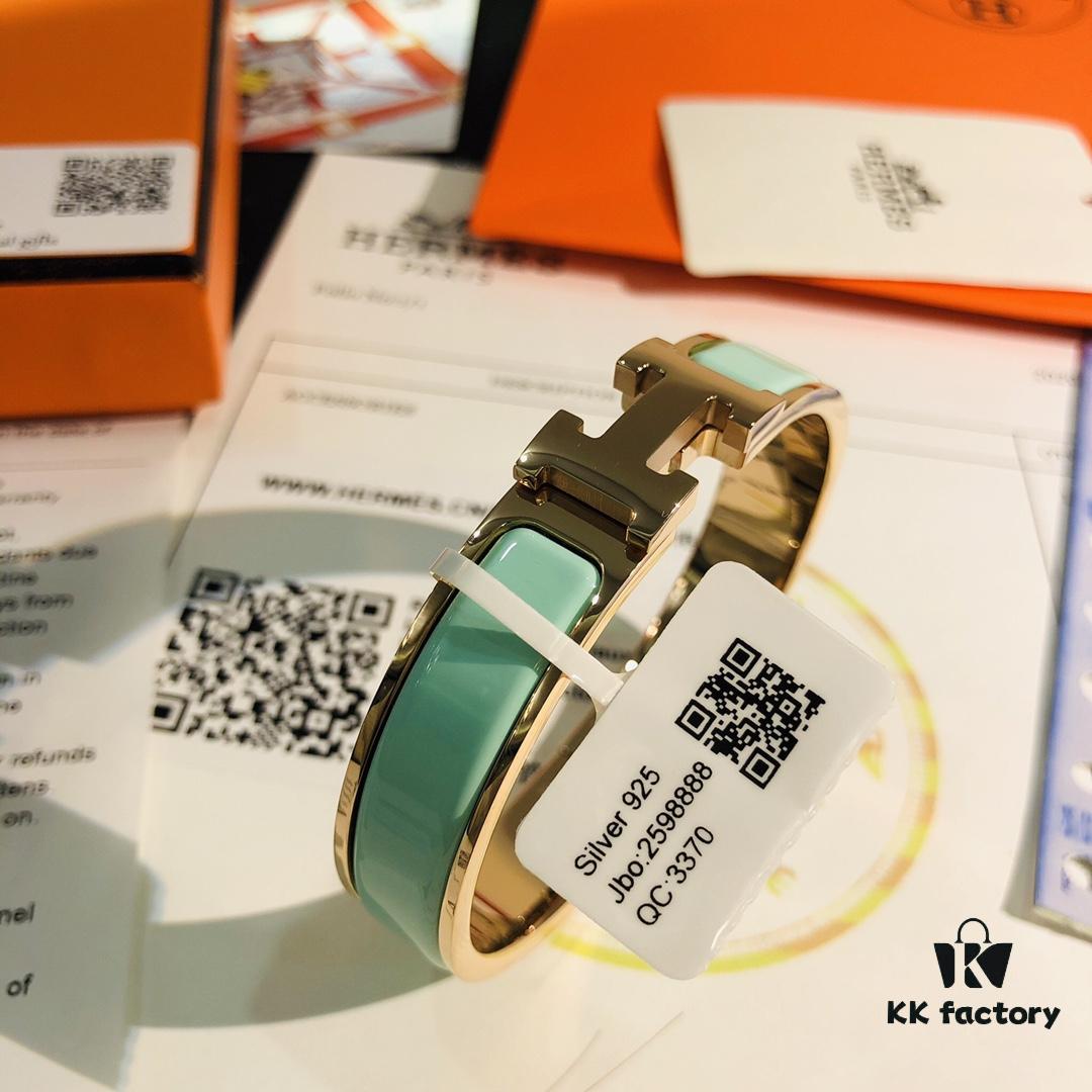 692fc93a99f2d84055c890bc Hermès 1:1 Replica Sticker, Label, Receipt Set, Rose Gold Edition, Herme*CLIC Enamel H Bracelet, Classic Couple's Bracelet for Men and Women