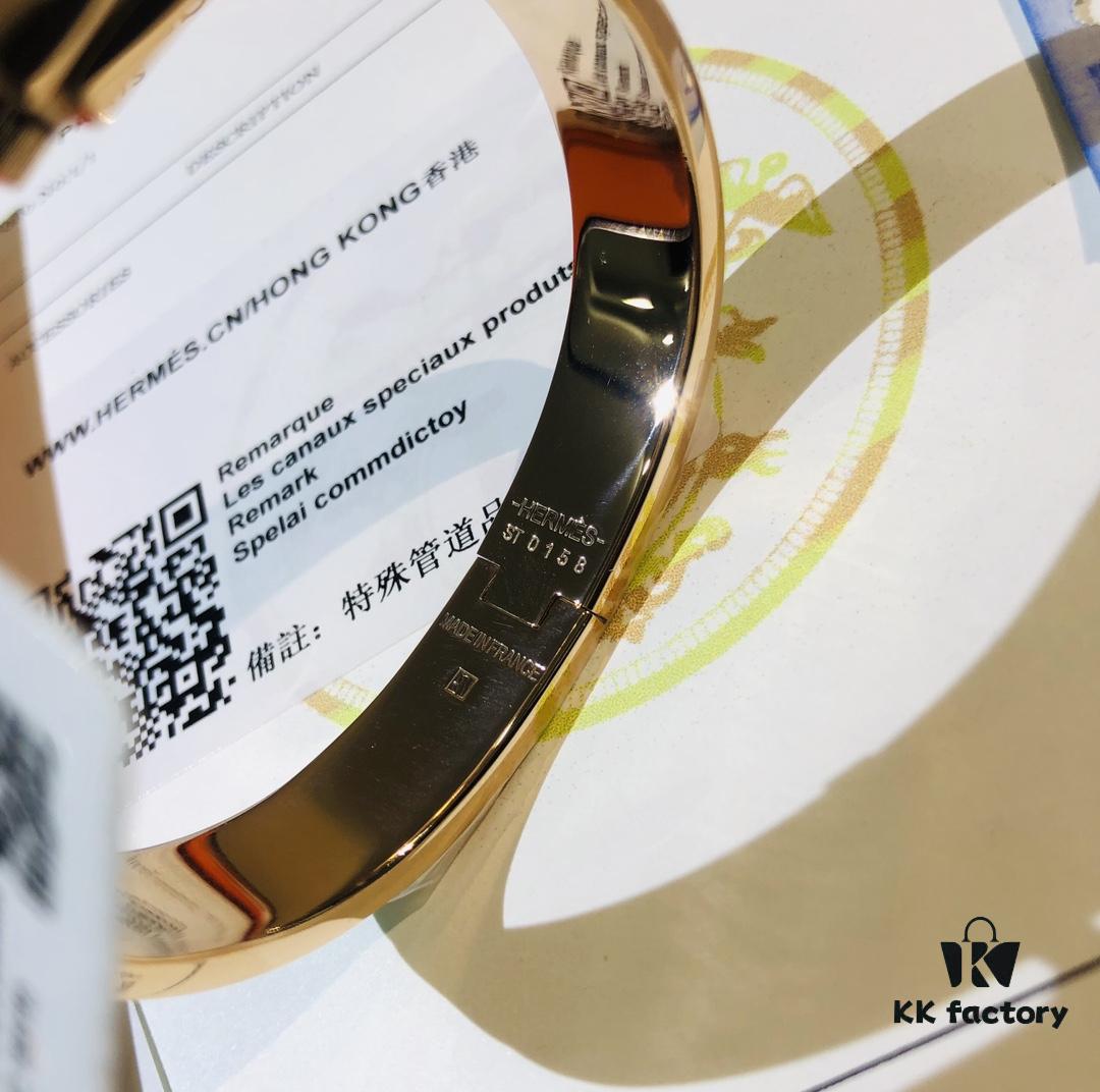 692fc93b99f2d84055c890bd Hermès 1:1 Replica Sticker, Label, Receipt Set, Rose Gold Edition, Herme*CLIC Enamel H Bracelet, Classic Couple's Bracelet for Men and Women